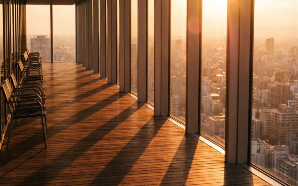 Harukas 300 Observatory in Osaka Sunset View