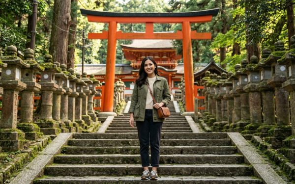 Kannaya Nareswari stairs Kasuga Taisha Shrine Nara
