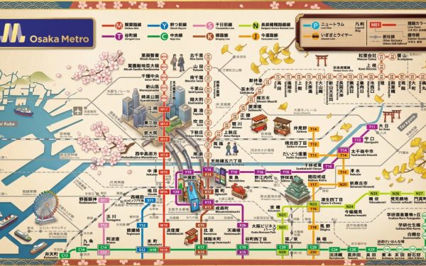 Osaka Metro Routes Map